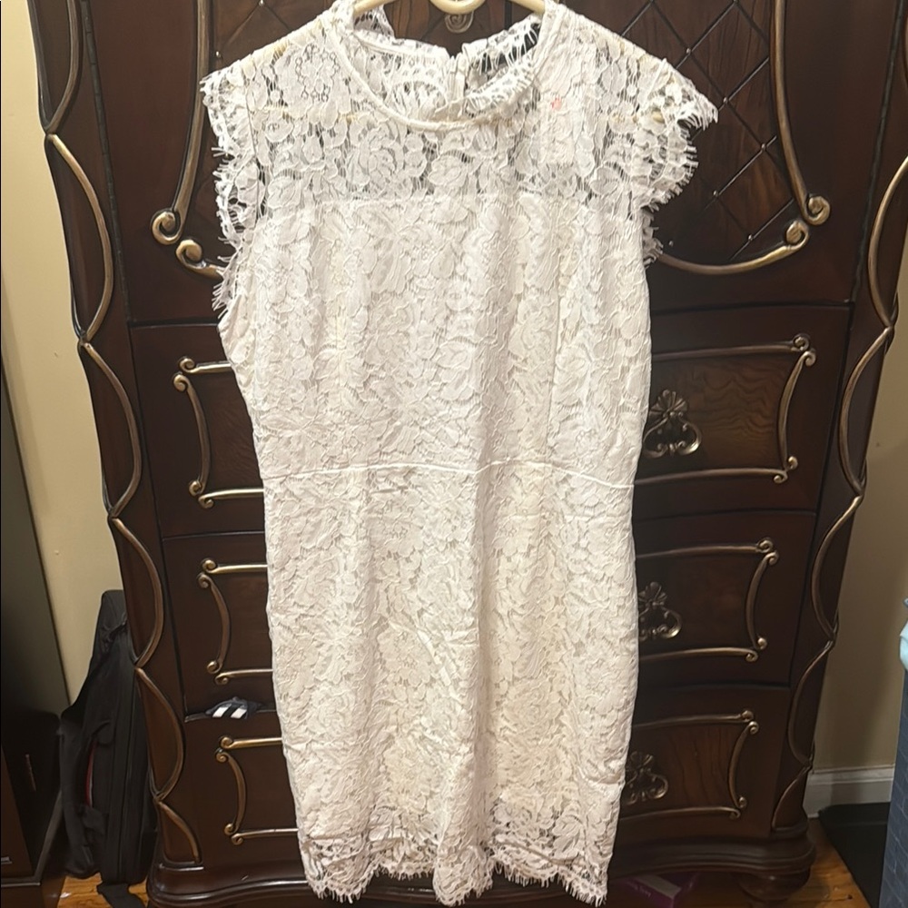 Elegant Lace Dress in Cream